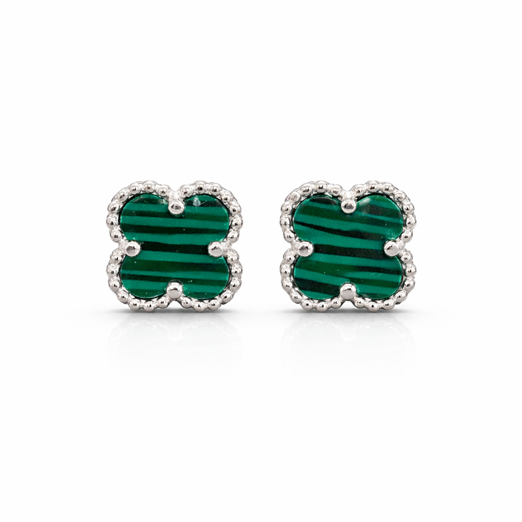 Trebol Stud Earring Medium 925 Sterling Silver -10mm