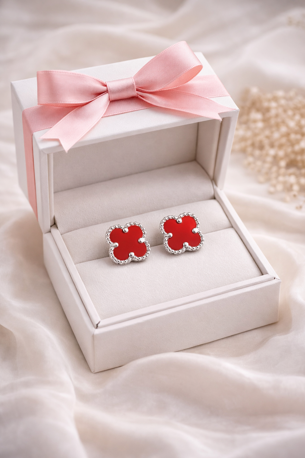 Trebol Stud Earring Medium 925 Sterling Silver -10mm