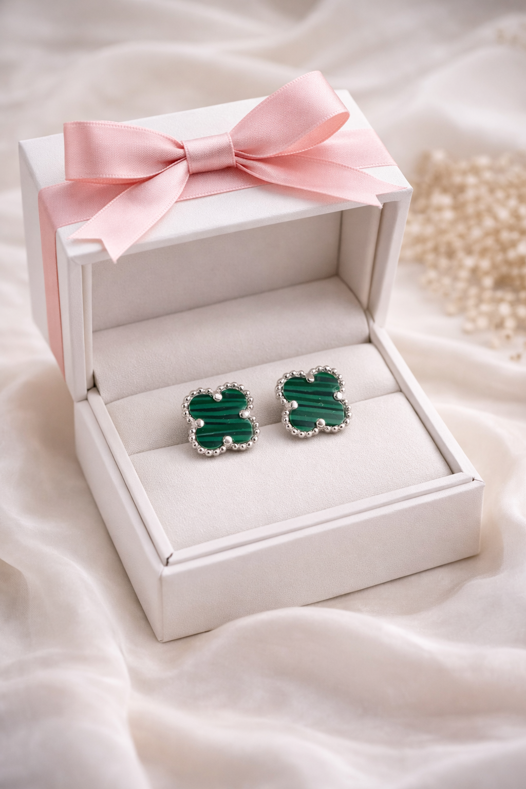 Trebol Stud Earring Medium 925 Sterling Silver -10mm