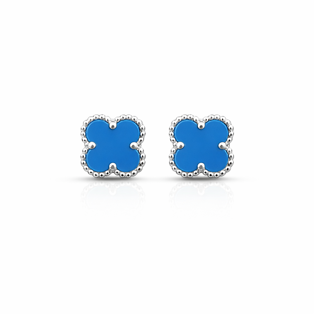 Trebol Stud Earring Medium 925 Sterling Silver -10mm