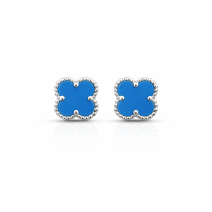 Trebol Stud Earring Medium 925 Sterling Silver -10mm