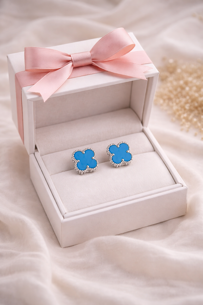 Trebol Stud Earring Medium 925 Sterling Silver -10mm