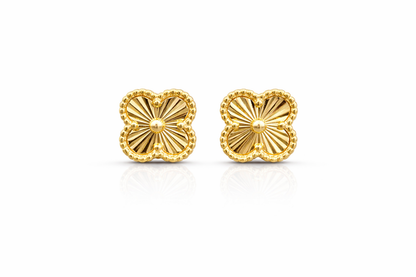 Trebol Stud Earring Medium 925 Sterling Silver -10mm