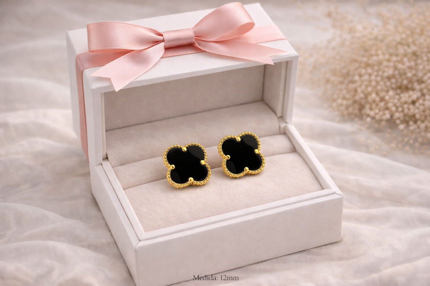 Trebol Stud Earrings 925 Sterling Silver - 12mm