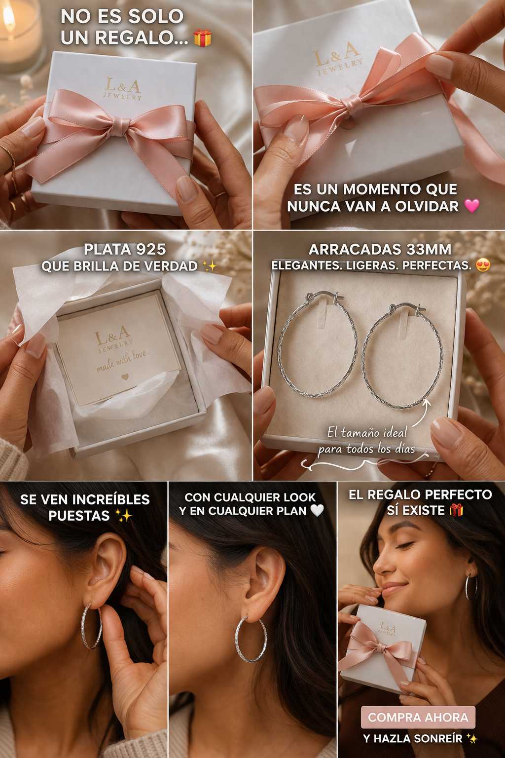 Lily Hoop Earrings  Available in S,M,L and XL