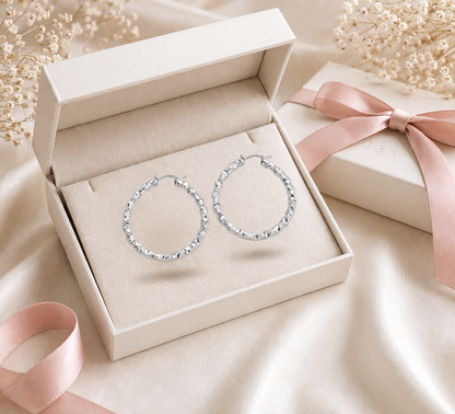 Galia Hoop Earrings  - Sterling Silver 925