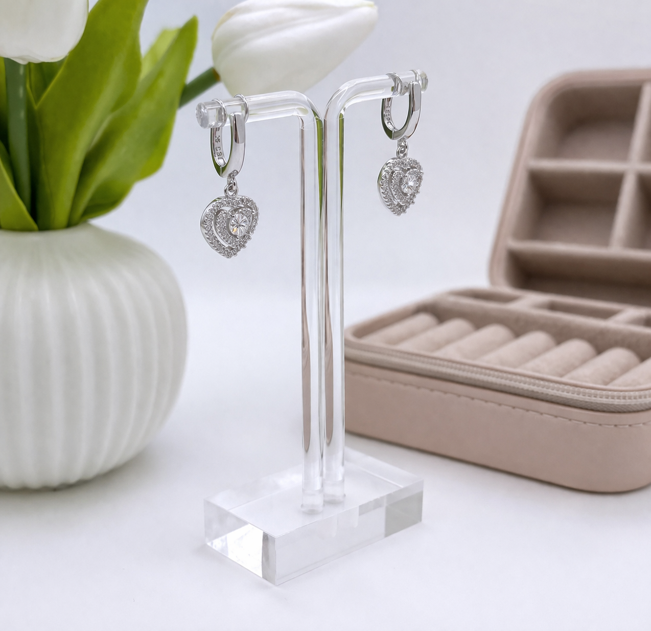 Camila Hoop Earrings  With Zc Sterling Silver 925