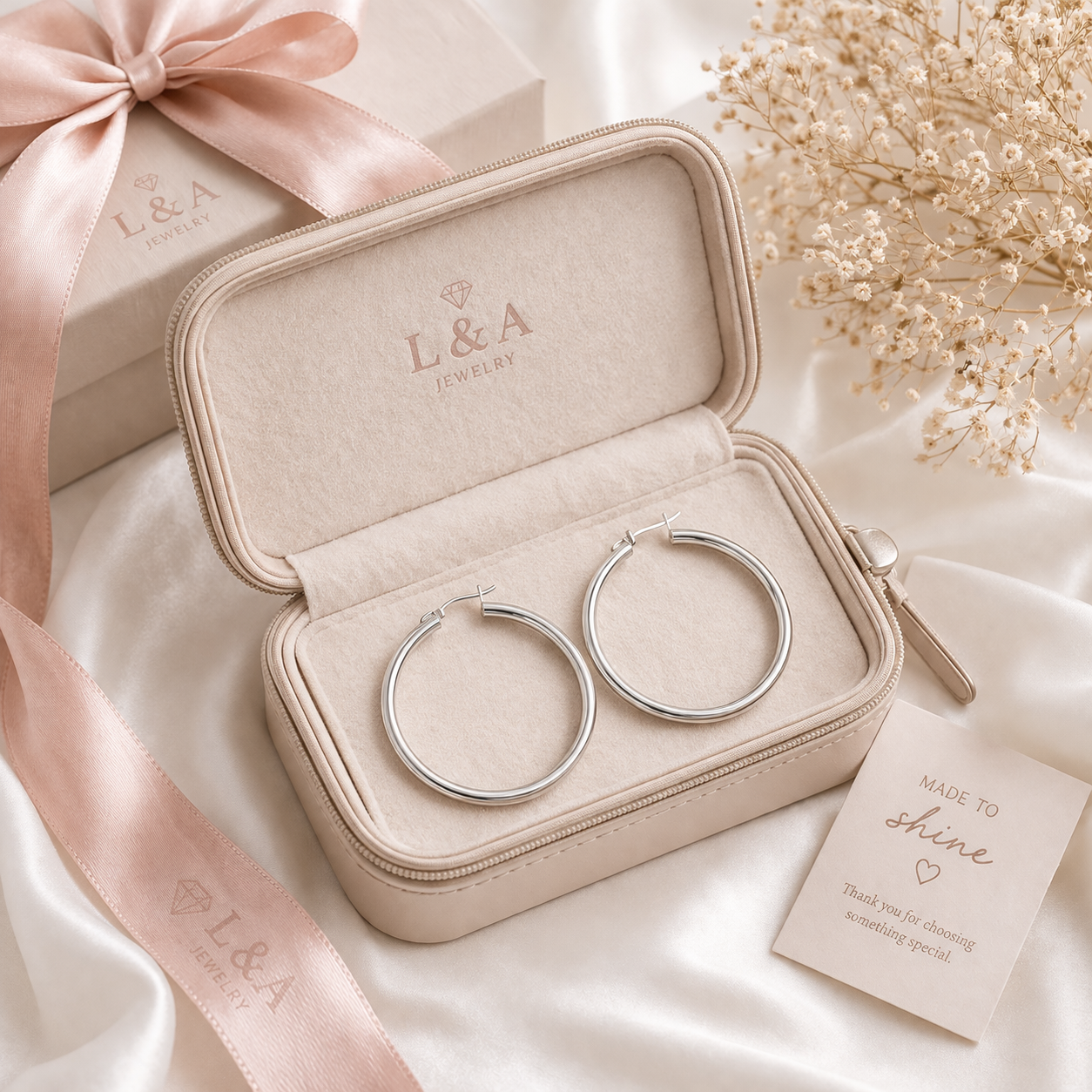 Hera Hoop Earrings  Sterling Silver 925