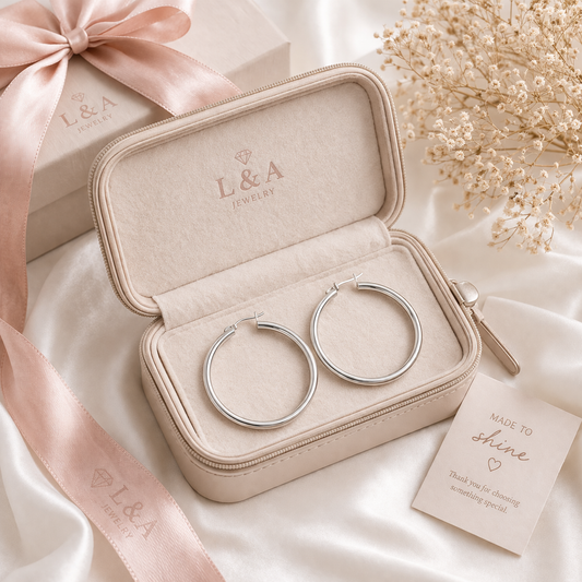 Hera Hoop Earrings  Sterling Silver 925