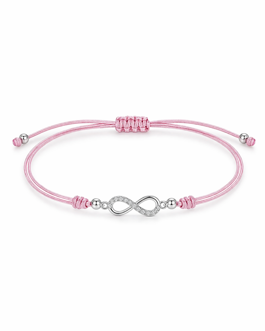 Infinito Bracelet Adjustable Sterling Silver 925 with CZ