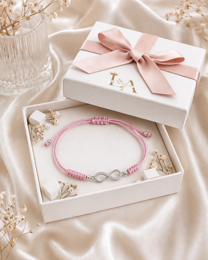 Infinito Bracelet Adjustable Sterling Silver 925 with CZ