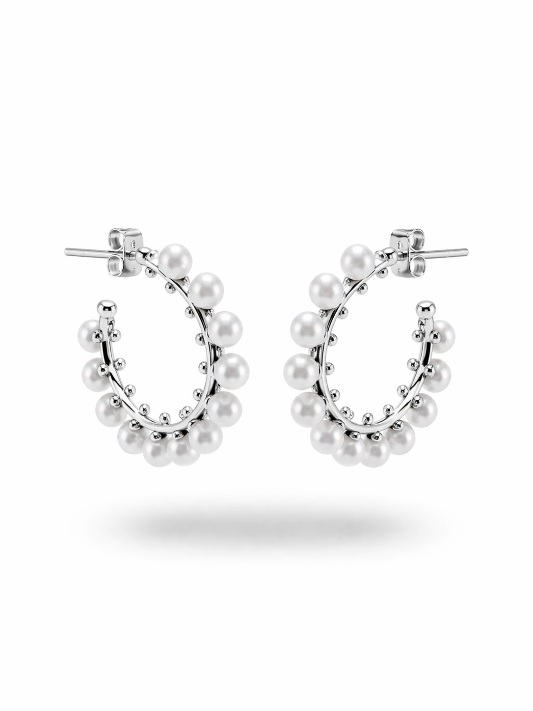 Clara Pearls Hoop Earrings
