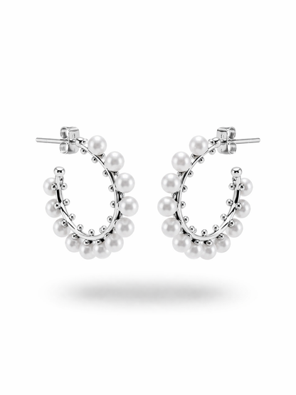 Clara Pearls Hoop Earrings