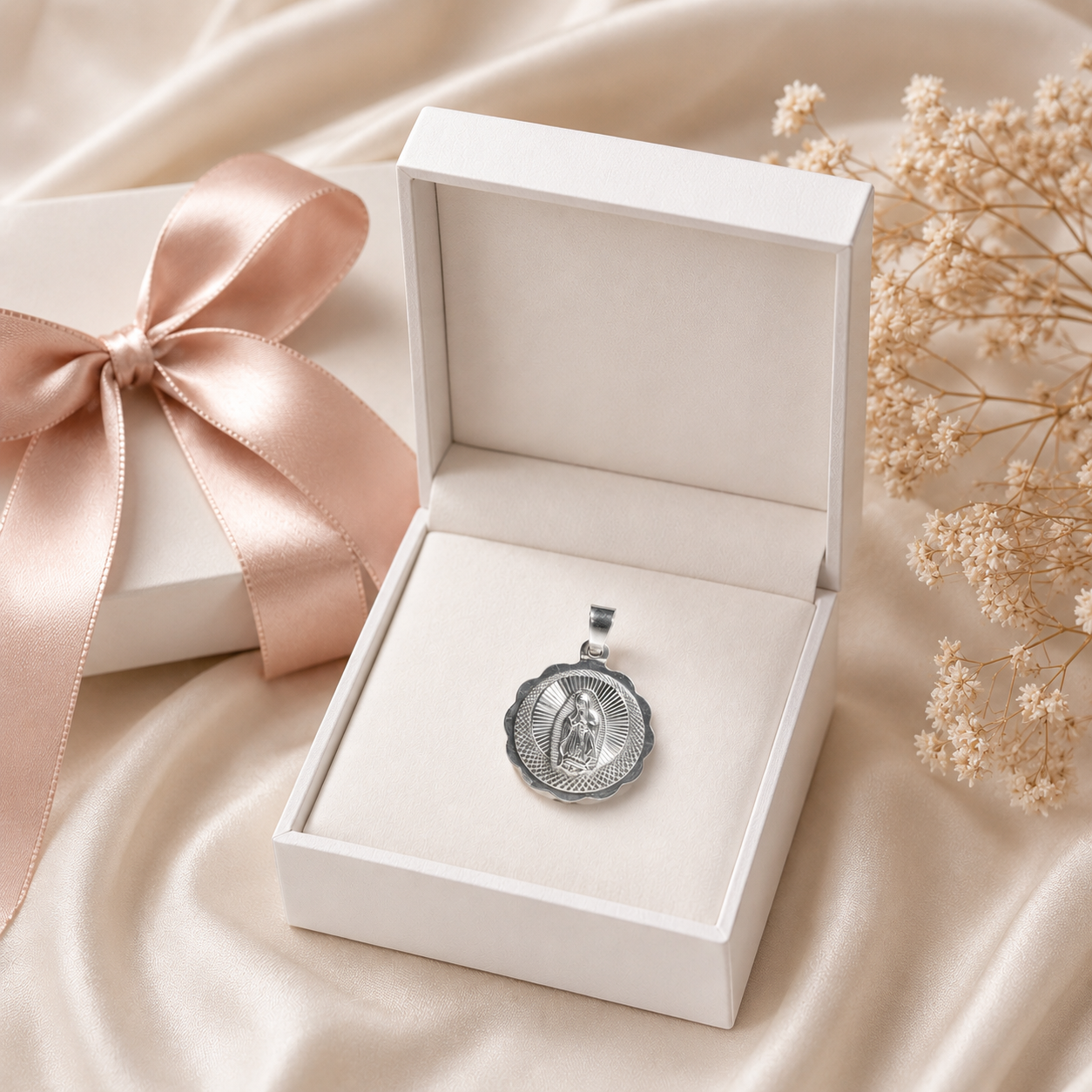 Our Lady of Guadalupe Medallion – 1 Inch | Sterling Silver 925