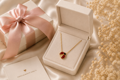 Ladybug Necklace Sterling Silver 925