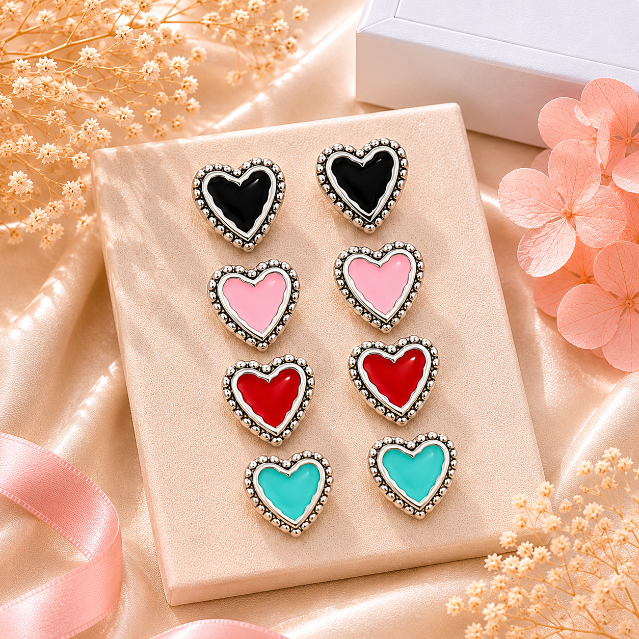Heart Stud Earring Sterling Silver 925