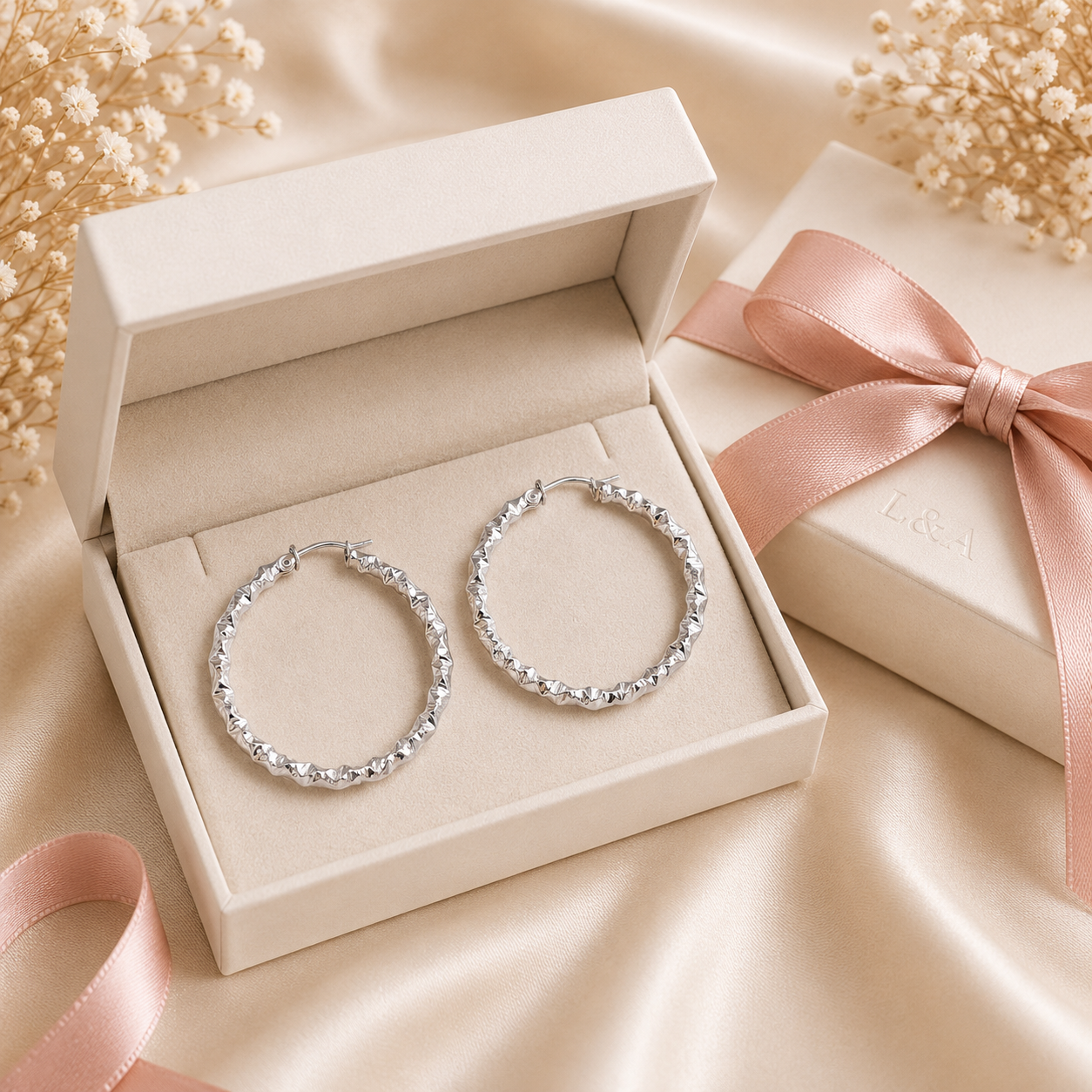 Galia Hoop Earrings  - Sterling Silver 925