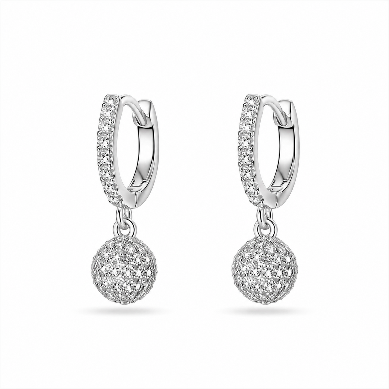 Julieta Hoop Earrings  With Zc Sterling Silver 925- 11 mm