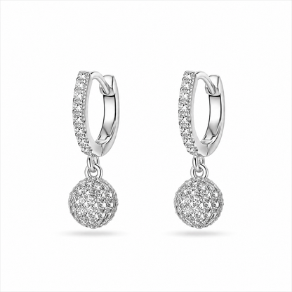 Julieta Hoop Earrings  With Zc Sterling Silver 925- 11 mm