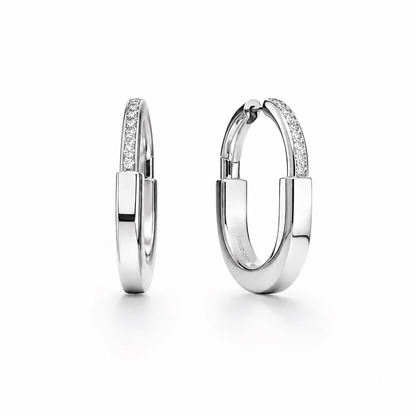 Rosé Glow Hoops – Sterling Silver 925 with Pink Zirconia (22mm)