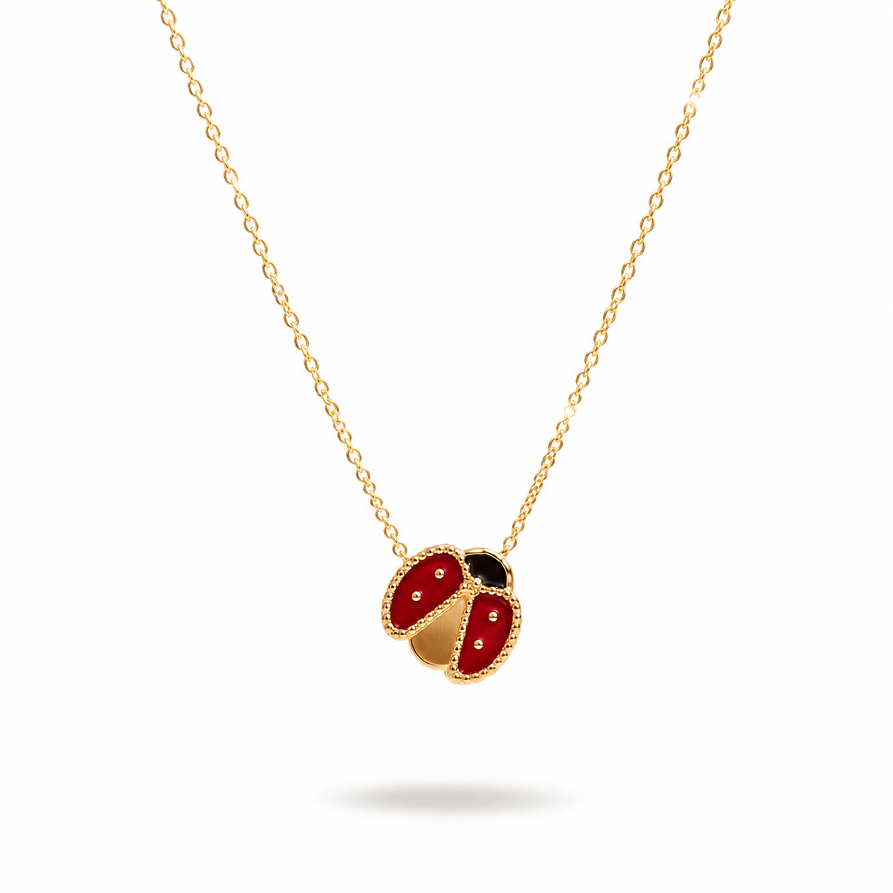 Ladybug Necklace Sterling Silver 925
