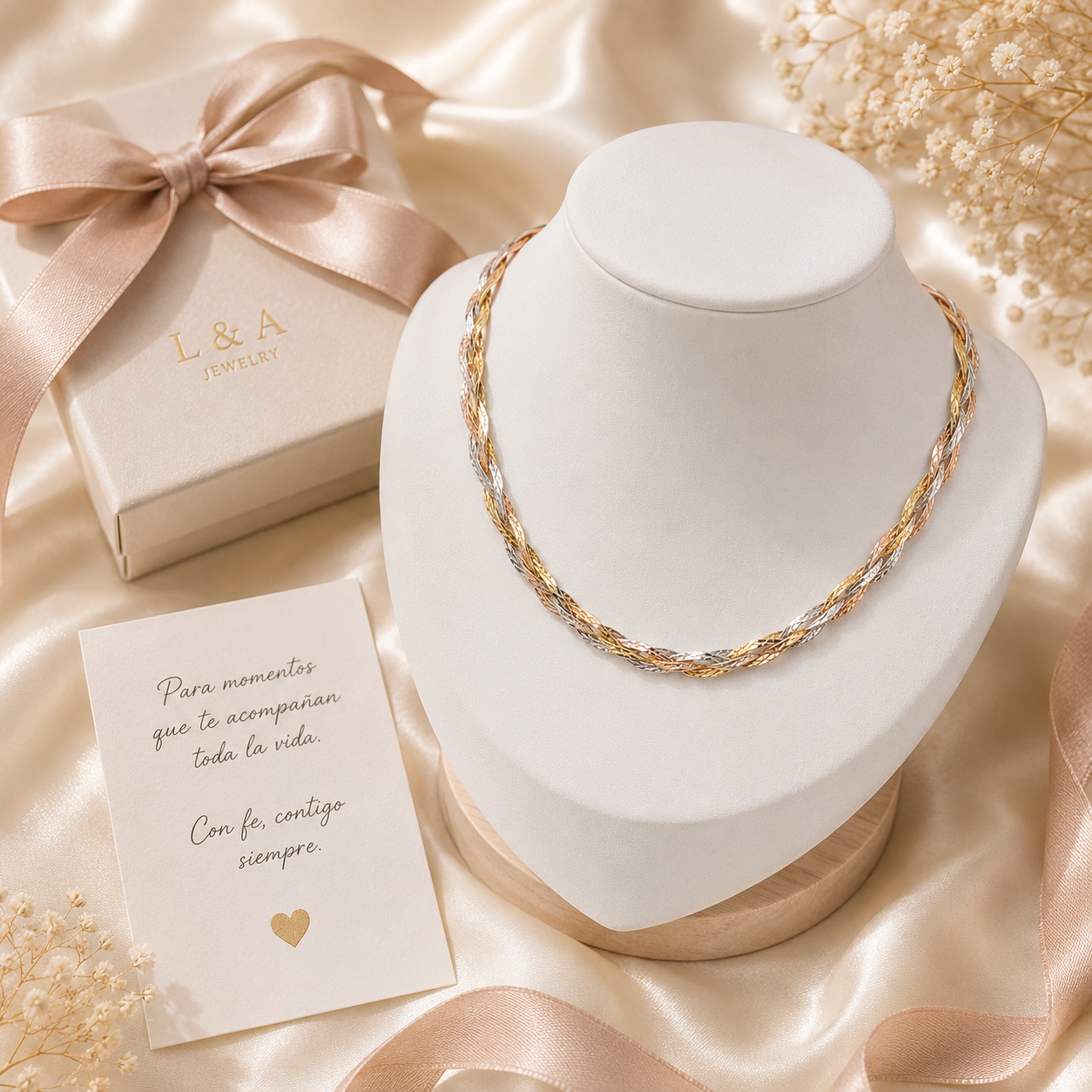 Triple Glow  Necklace -Sterling Silver 925