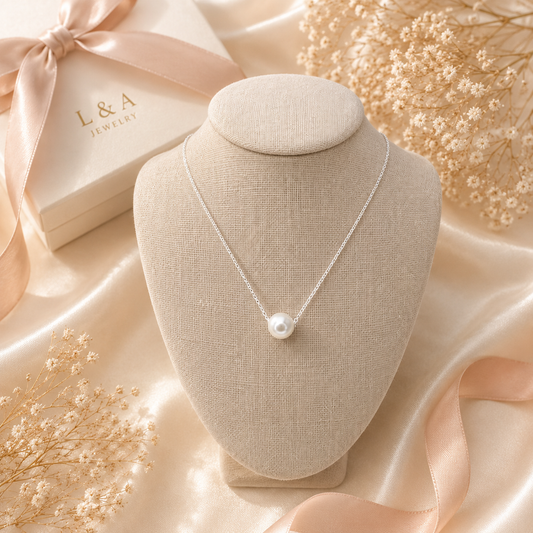Matilde Necklace - Pearl Sterling Silver 925-10mm