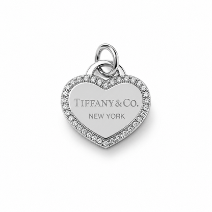 Fanny Heart Pendant with CZ Sterling Silver 925 - 20mm