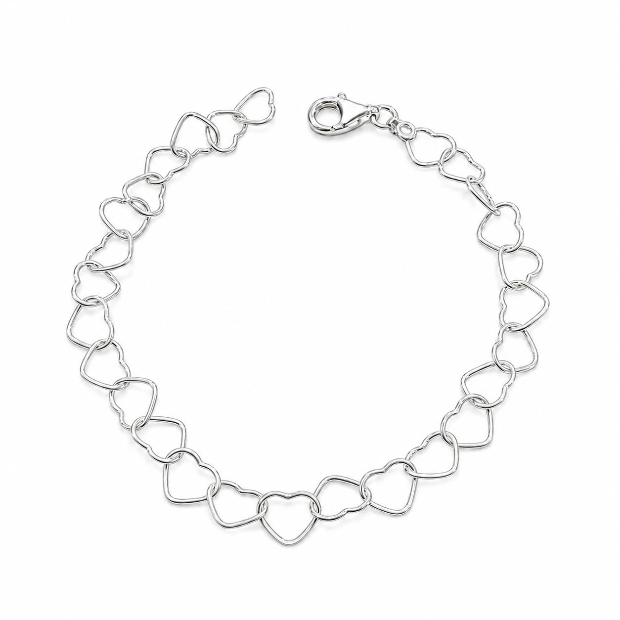 Bella Heart Bracelet Sterling Silver 925 - 5 mm