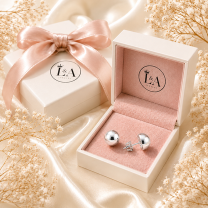 Maggie Stud Earrings Sterling Silver 925 -10mm
