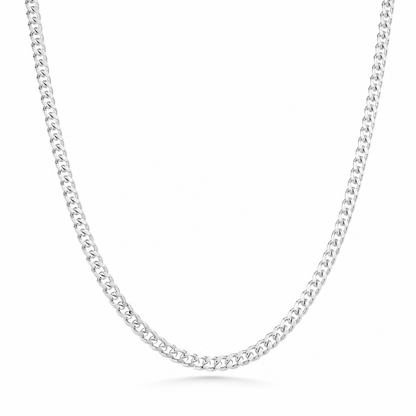 Cuban Chain Necklace 4mm Sterling Silver 925 - 24 inch