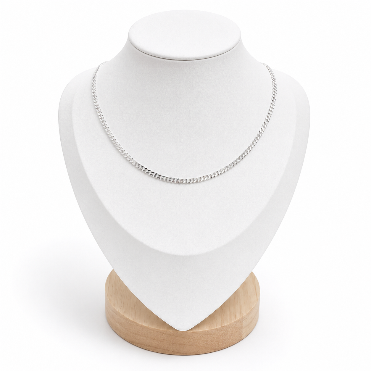 Mini Cuban Chain Necklace 18” Sterling Silver 925 - 2mm