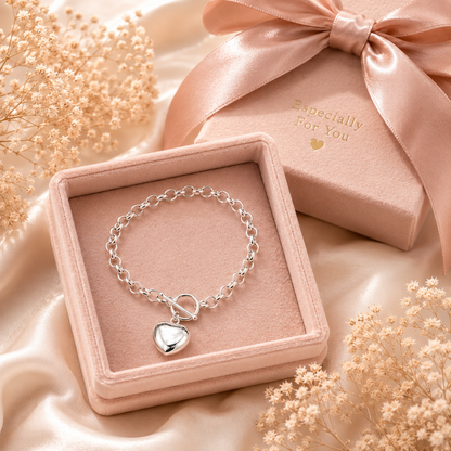 Hanna Heart Bracelet 925 Sterling Silver