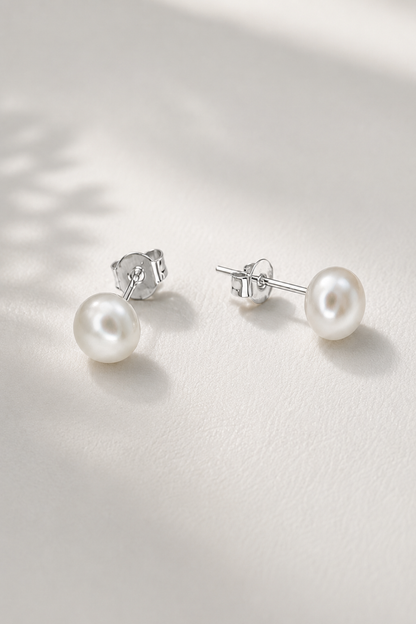 Perla Stud Earring Sterling Silver 925