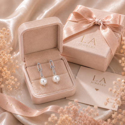 Milano Pearl Earring- Sterling Silver 925