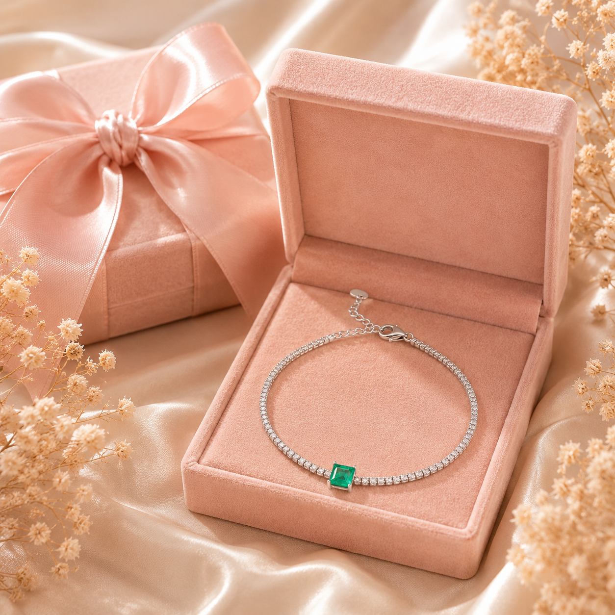 Tennis Paraiba Bracelet Sterling Silver 925