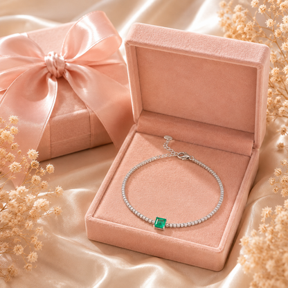 Tennis Paraiba Bracelet Sterling Silver 925