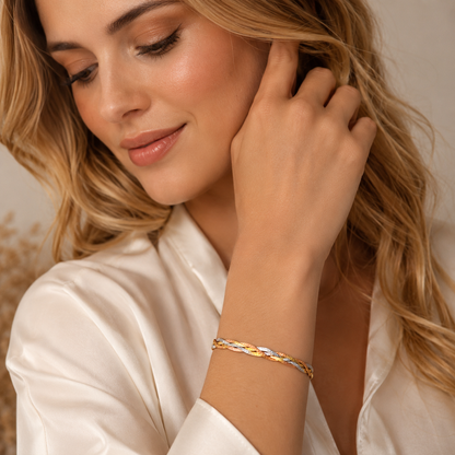 Amara Trinity Bracelet 925 Sterling Silver -3mm