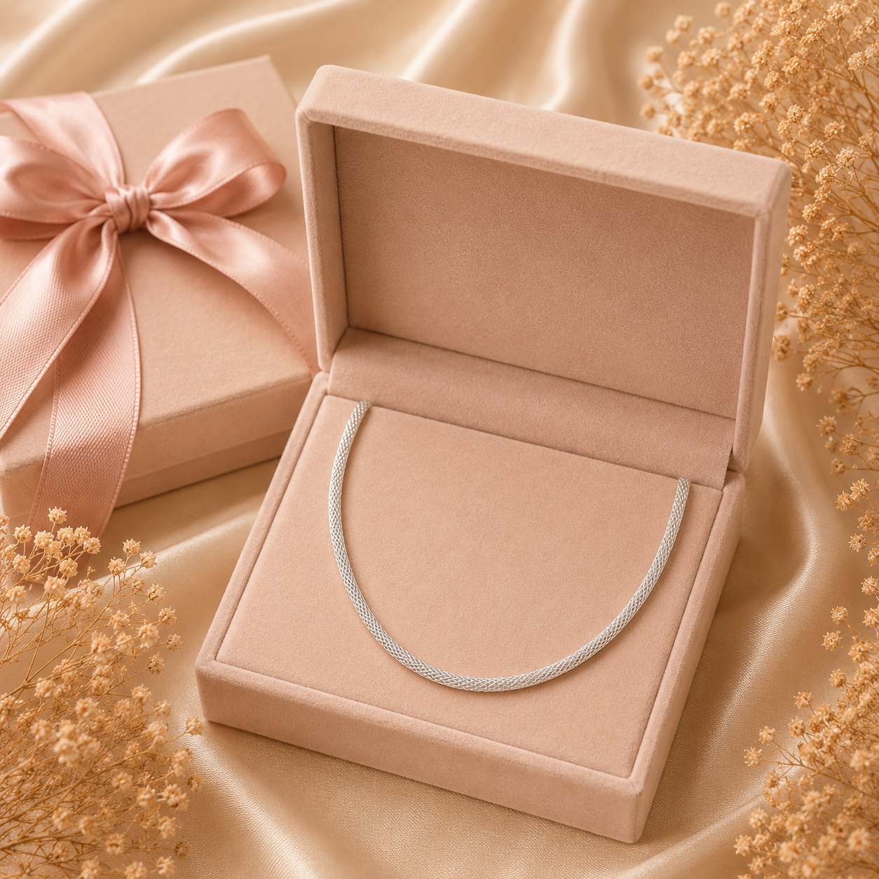 Valerie Necklace Sterling Silver 925 19 inch -3mm