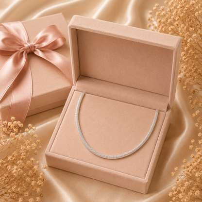 Valerie Necklace Sterling Silver 925 19 inch -3mm