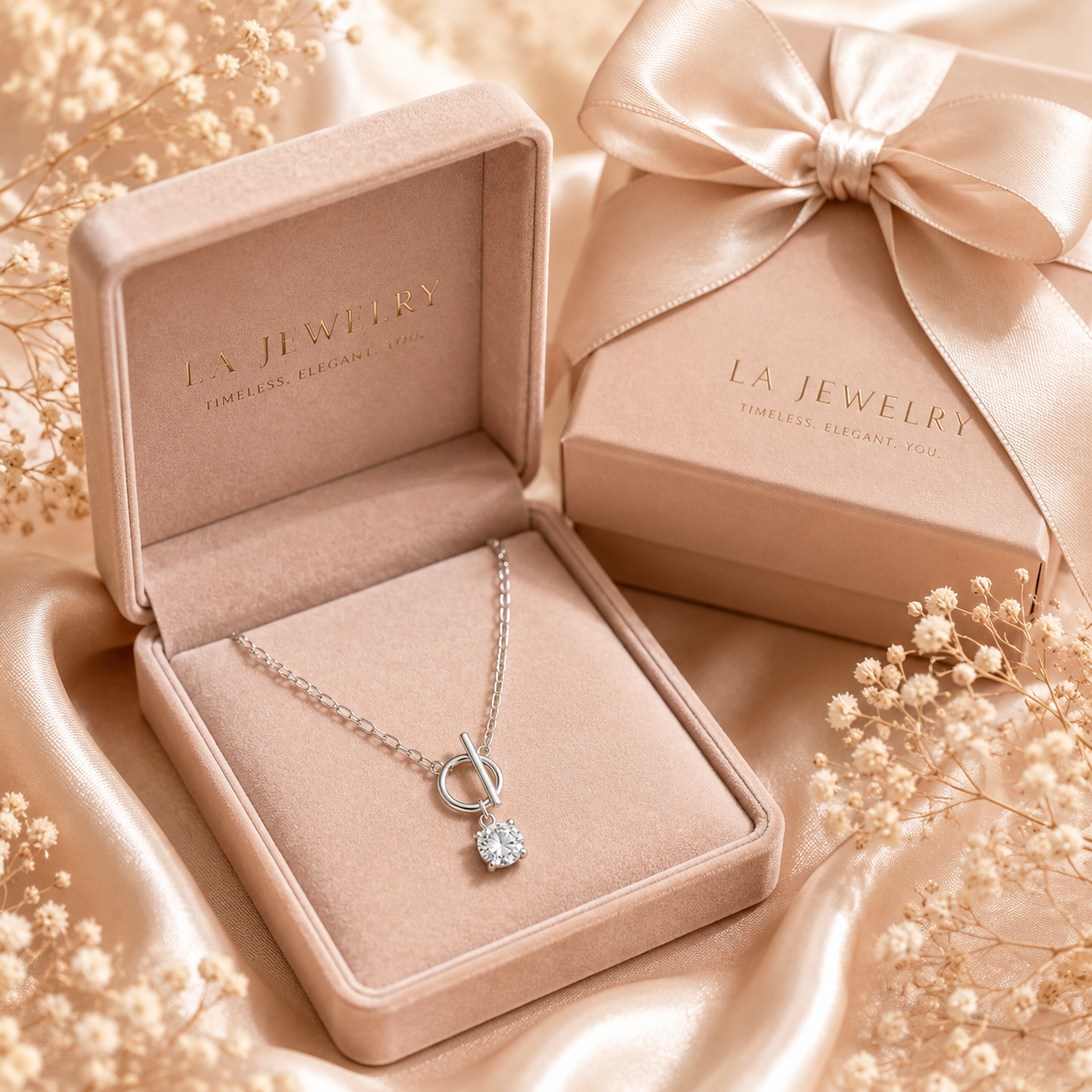 Paperclip Necklace with CZ Sterling Silver 925 18”