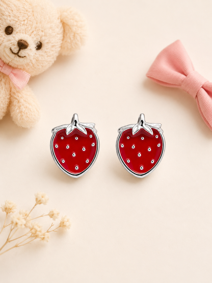 🍓 Sweet Berry | 925 Sterling Silver Kids Earrings 10mm