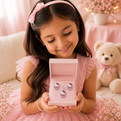 🎀 Little Princess | 925 Sterling Silver Kids Jewelry Set