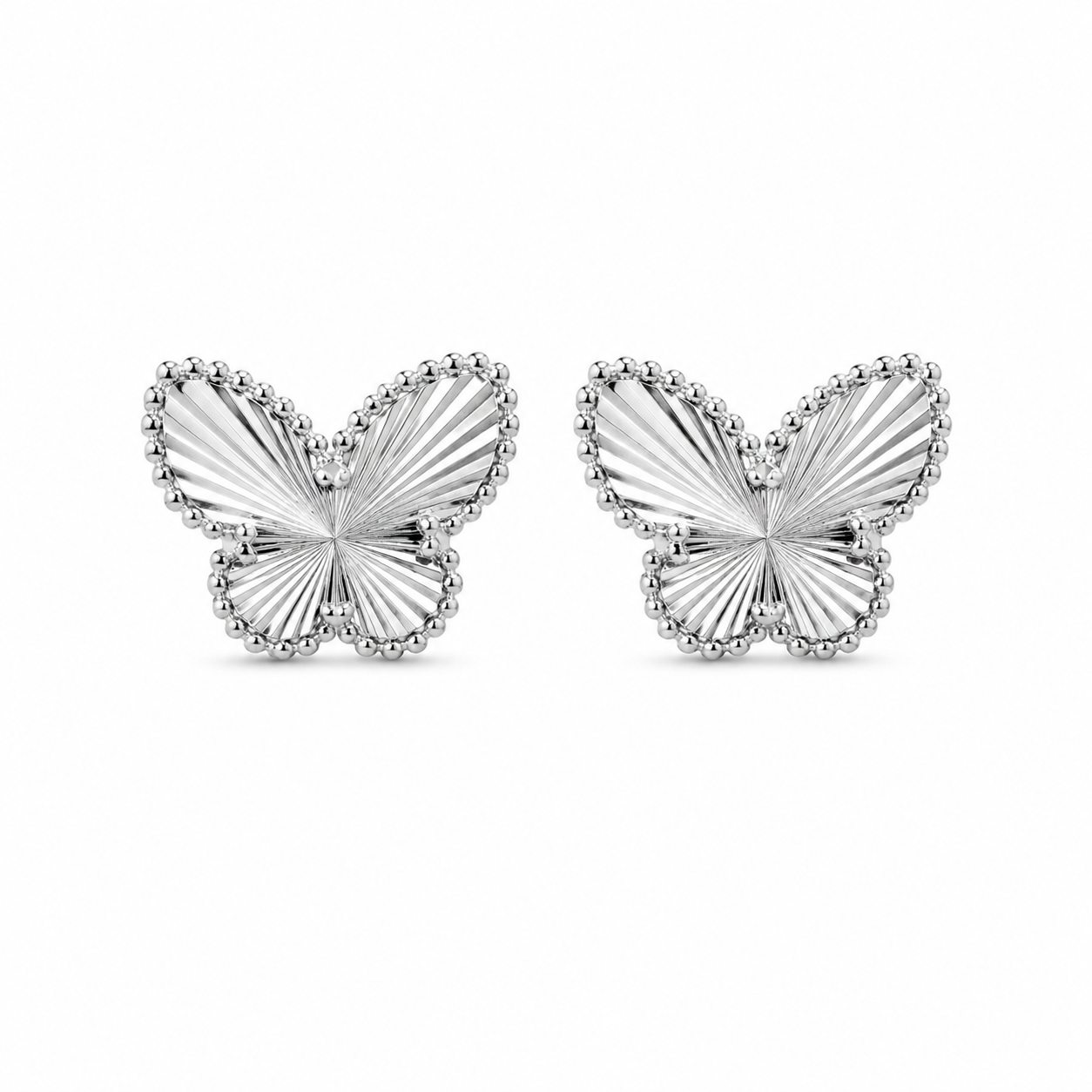 Butterfly Glow Stud Earrings 925 Sterling Silver-11mm