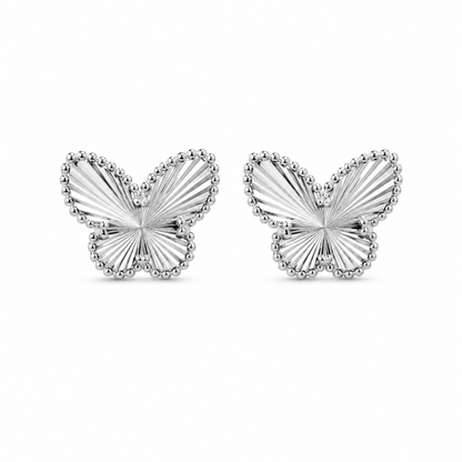 Butterfly Glow Stud Earrings 925 Sterling Silver-11mm