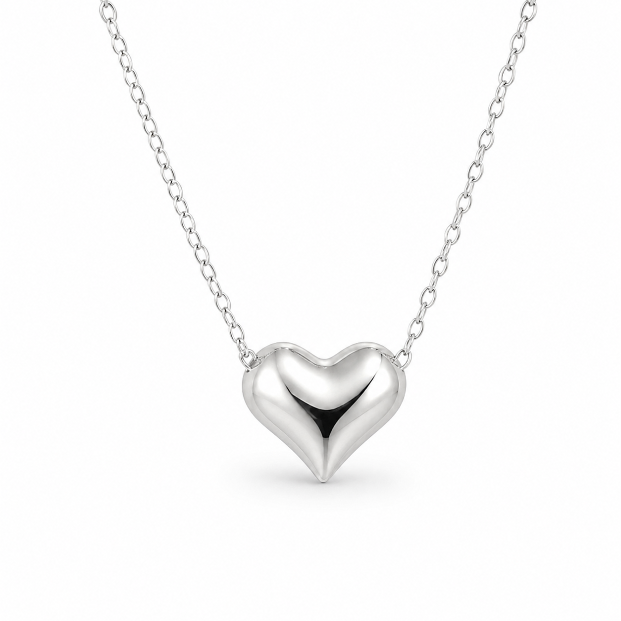 Siena Heart Necklace 925 Sterling Silver-11mm