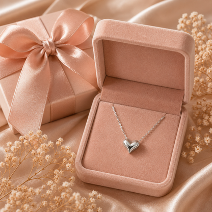 Siena Heart Necklace 925 Sterling Silver-11mm