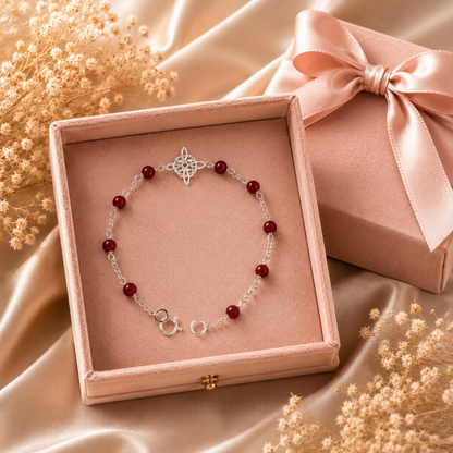 Ruby Glow Bracelet 925 Sterling Silver
