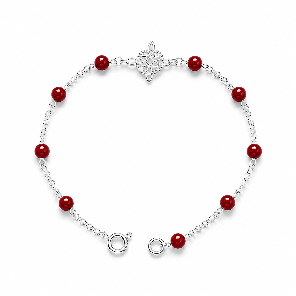 Ruby Glow Bracelet 925 Sterling Silver