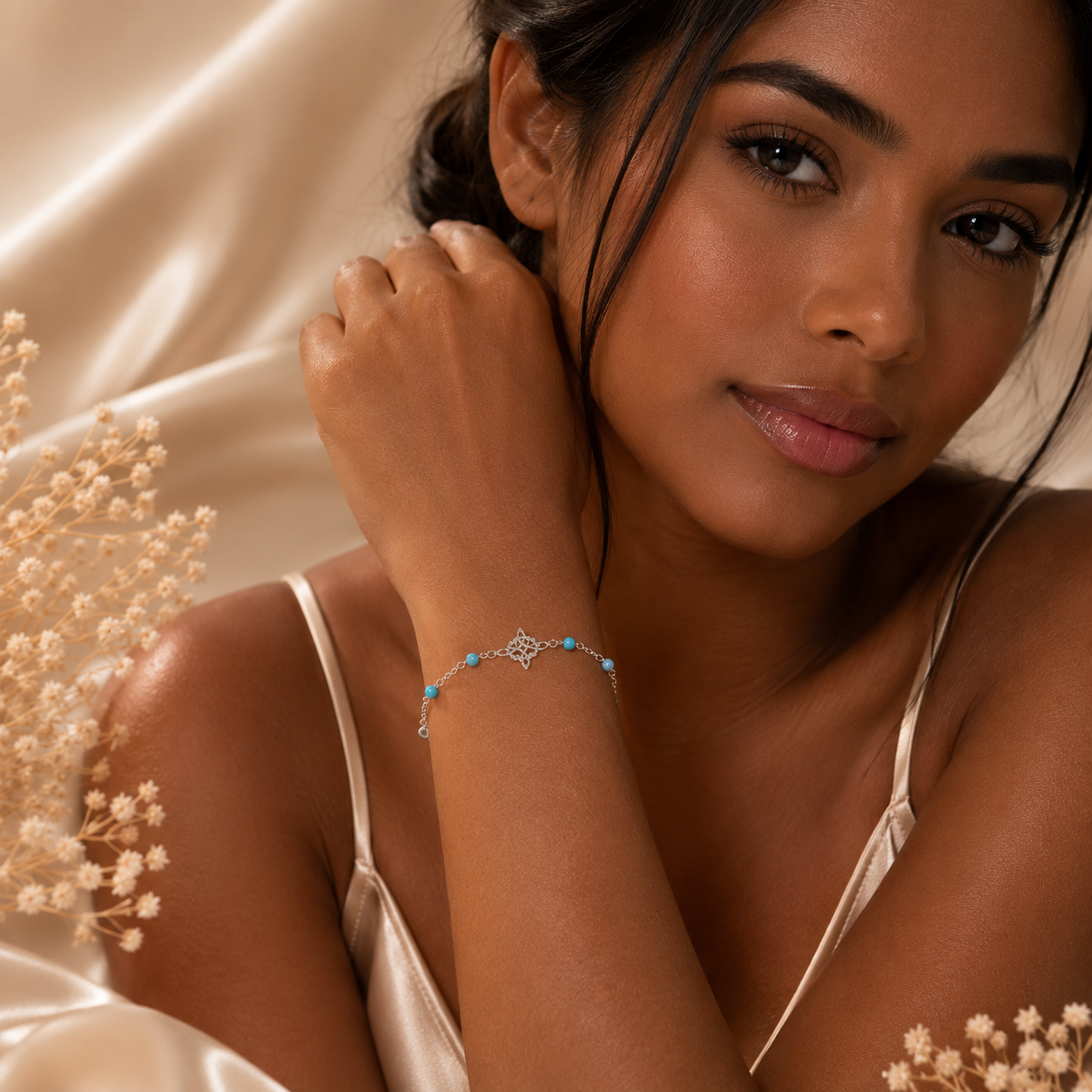 Turquoise Glow Bracelet 925 Sterling Silver